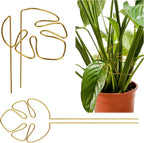 Gold Leaf Plant Support Stakes with Clips – Pack of 2
