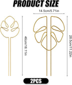 Gold Leaf Plant Support Stakes with Clips – Pack of 2