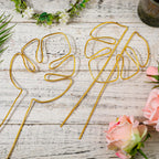Gold Leaf Plant Support Stakes with Clips – Pack of 2