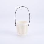 Double-Layer Wall Hanging Planter with Drainage – White