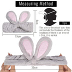Easter Bunny Ear Spa Headbands, Coral Fleece – Pack of 4