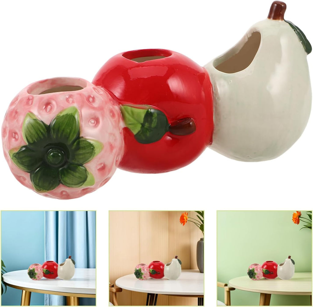 Strawberry Ceramic Vase for Cuttings and Propagation