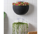 Self-Watering Wall Planter with Drain Plug – Black
