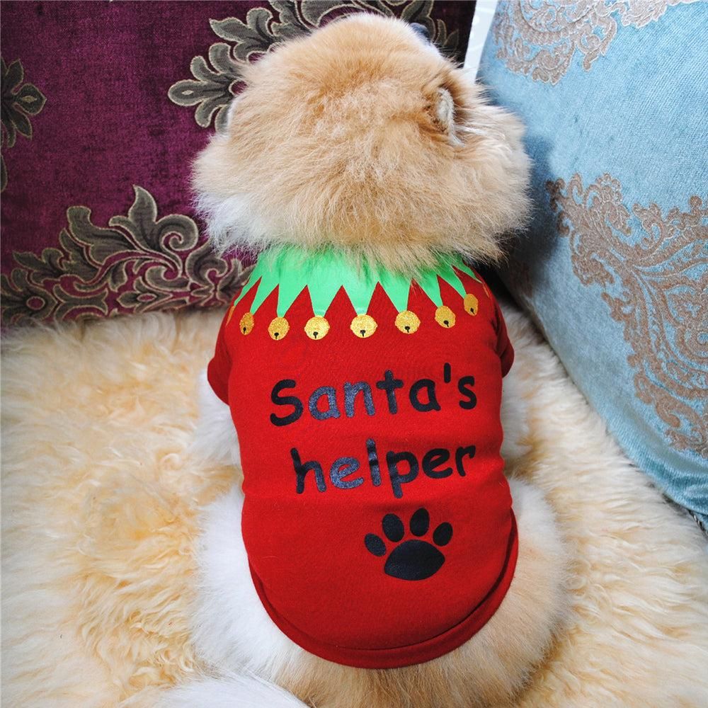 Christmas Pet T-Shirts for Dogs & Cats, Size M – Pack of 3