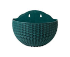 Self-Watering Wall Planter with Drain Plug – Dark Green