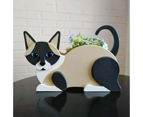 Cat-Shaped Plastic Planter, 31.8 cm – Style B