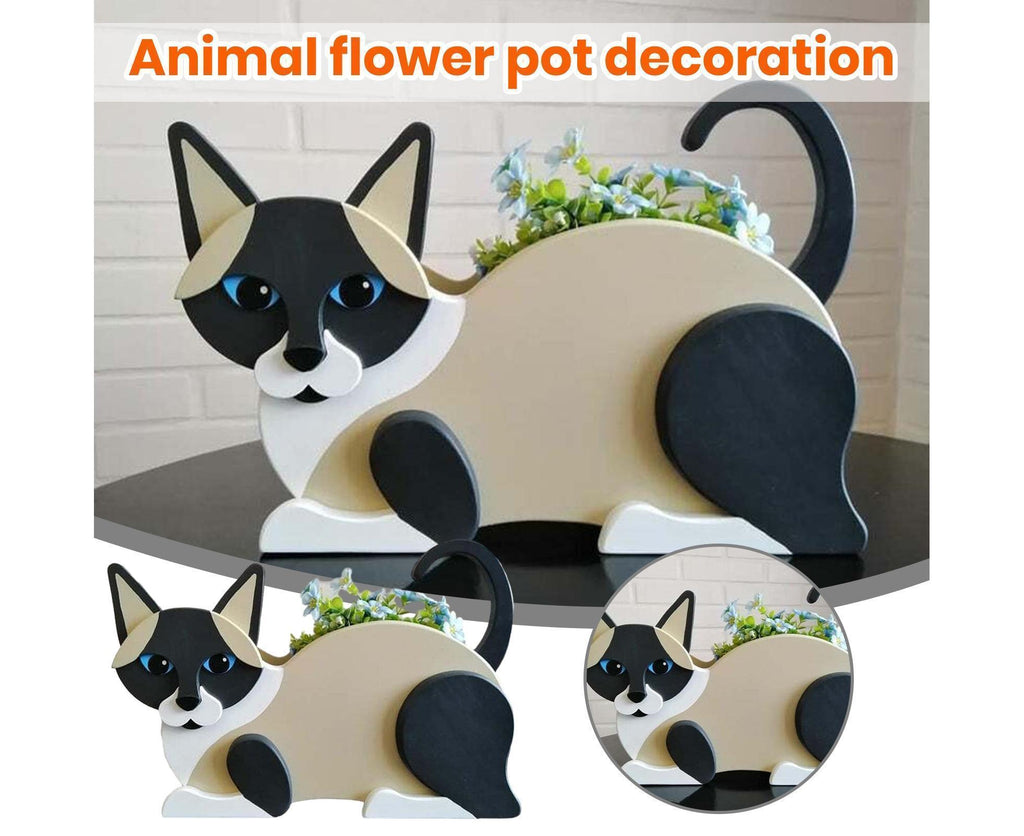 Cat-Shaped Plastic Planter, 31.8 cm – Style B
