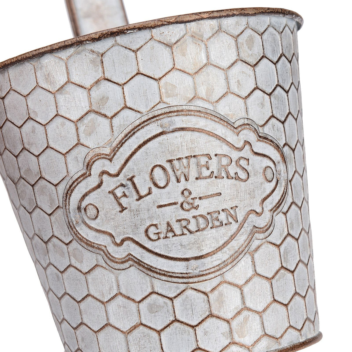 Ribbed Metal Wall Planter, Vertical Wall-Mount Pot