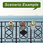 Ribbed Metal Wall Planter, Vertical Wall-Mount Pot