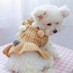 Knitted Dog Sweater Dress for Small & Medium Dogs and Cats
