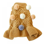 Knitted Dog Sweater Dress for Small & Medium Dogs and Cats