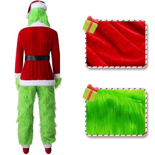 Adult Green Monster Christmas Costume Set, XXXL