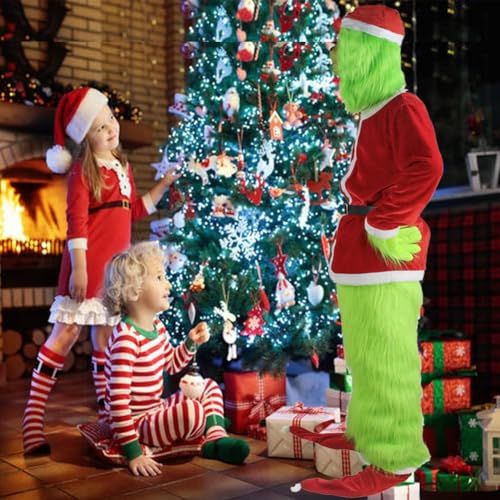 Adult Green Monster Christmas Costume Set, XXXL