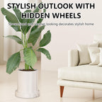Rolling Plant Caddy with Hidden Wheels and Water Tray, 26 cm – 2 Pack