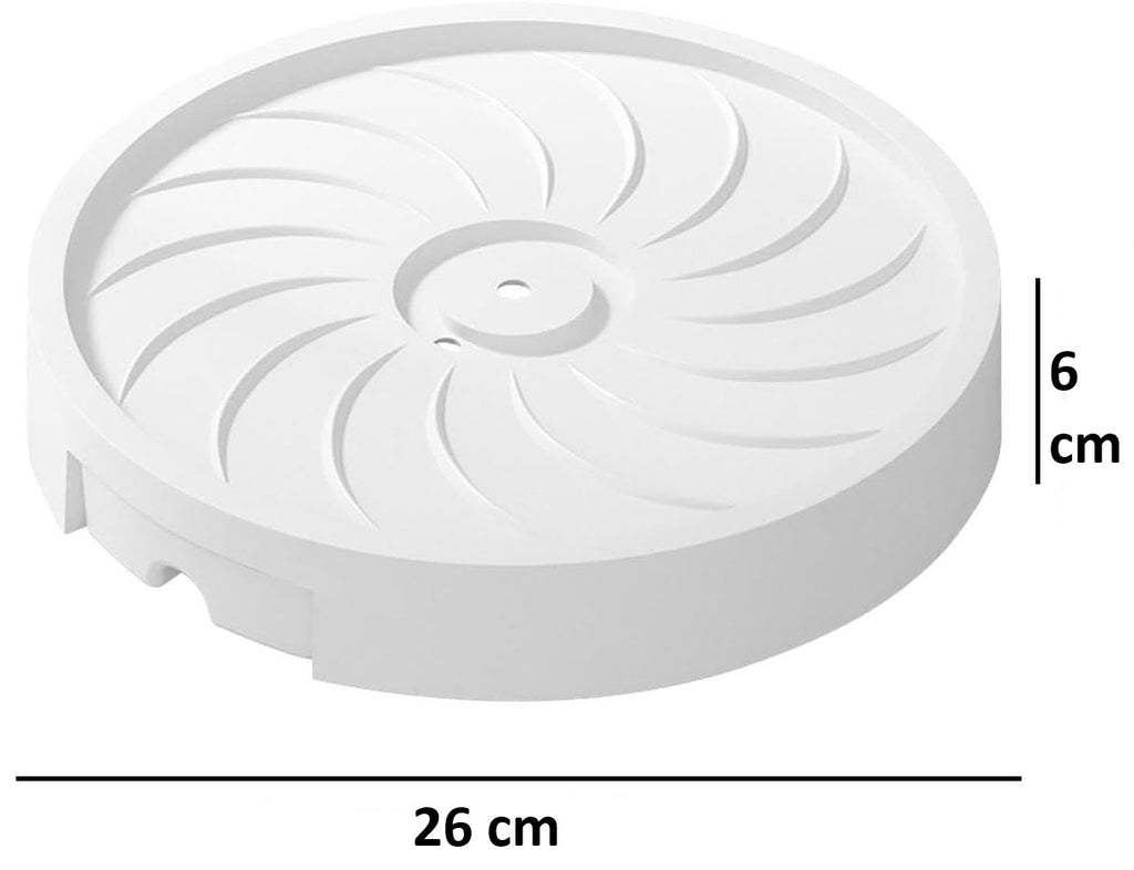 Rolling Plant Caddy with Hidden Wheels and Water Tray, 26 cm – 2 Pack