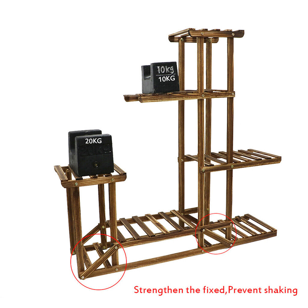 5-Tier Wooden Plant Stand – Brown