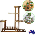 5-Tier Wooden Plant Stand – Brown