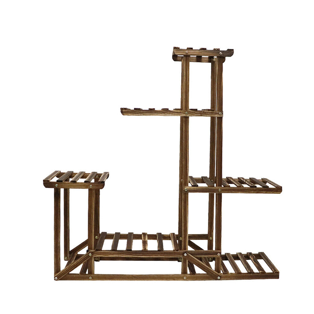 5-Tier Wooden Plant Stand – Brown