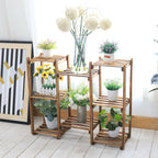 8-Tier Wooden Plant Stand – Natural Pine