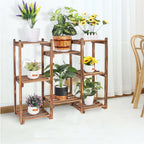 8-Tier Wooden Plant Stand – Natural Pine