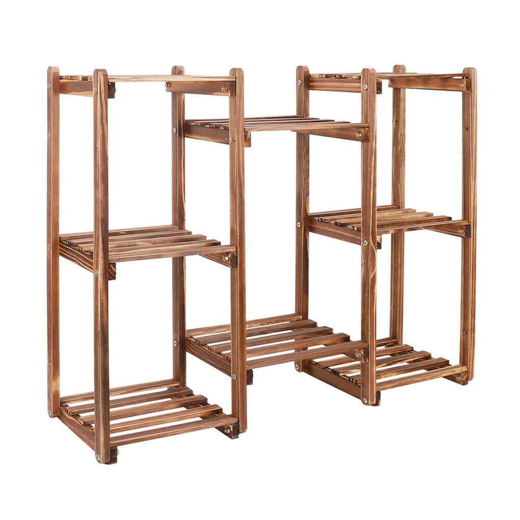8-Tier Wooden Plant Stand – Natural Pine