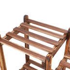 8-Tier Wooden Plant Stand – Natural Pine