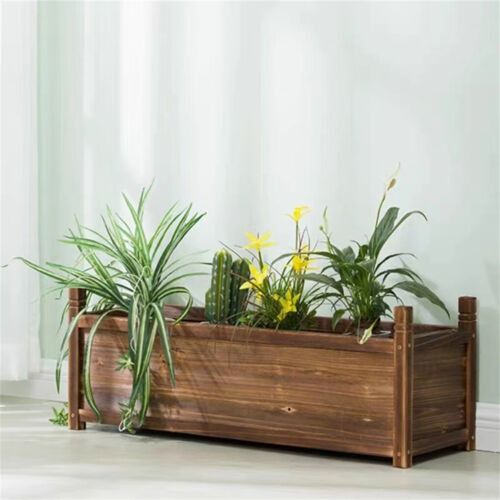 Raised Wooden Planter Box on Legs, 60 x 30 x 33 cm