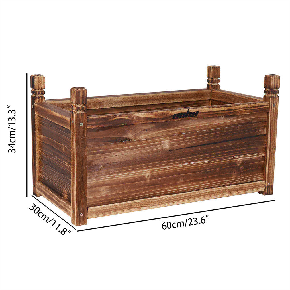 Raised Wooden Planter Box on Legs, 60 x 30 x 33 cm