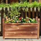 Raised Wooden Planter Box on Legs, 60 x 30 x 33 cm