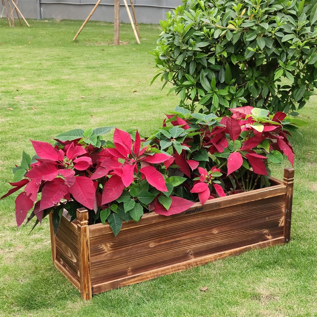 Raised Wooden Planter Box on Legs, 60 x 30 x 33 cm