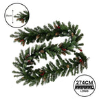 Christmas Garland with Pine Cones & Berries, 2.7 m – Christabelle