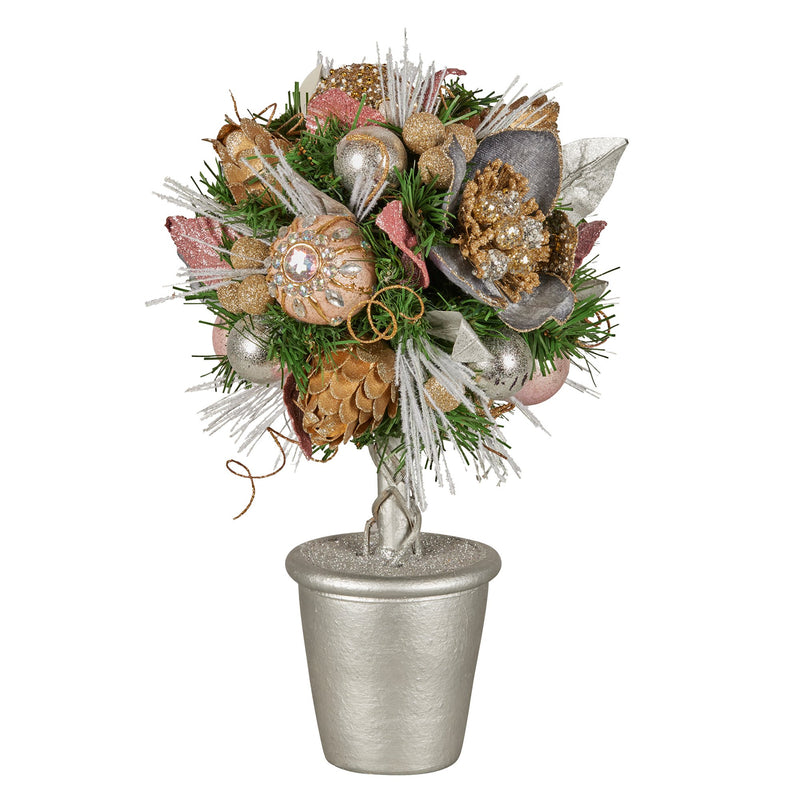 Jewelled Christmas Topiary Tree, 36 cm Tabletop – Christabelle