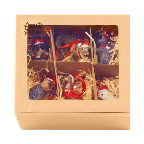 Aussie Animals Christmas Tree Decorations, Box of 6 – Christabelle