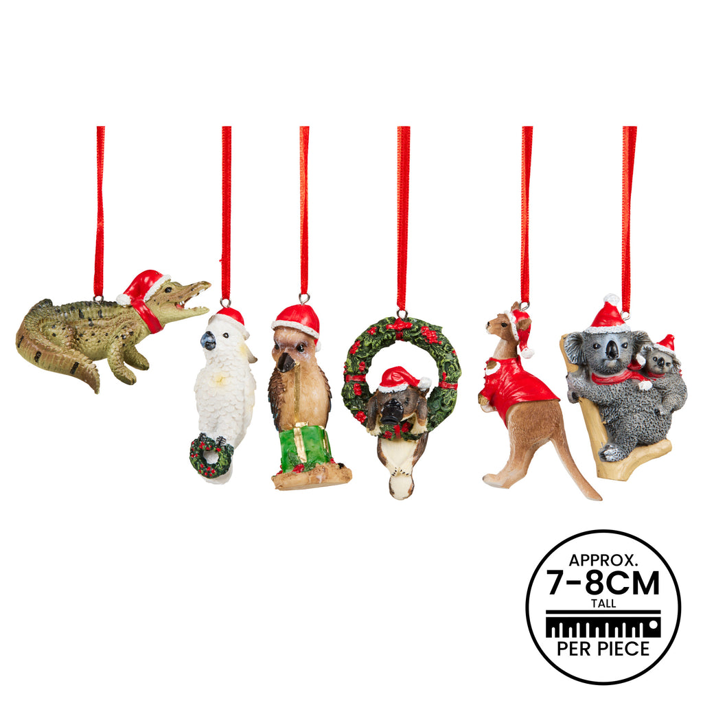Aussie Animals Christmas Tree Decorations, Box of 6 – Christabelle