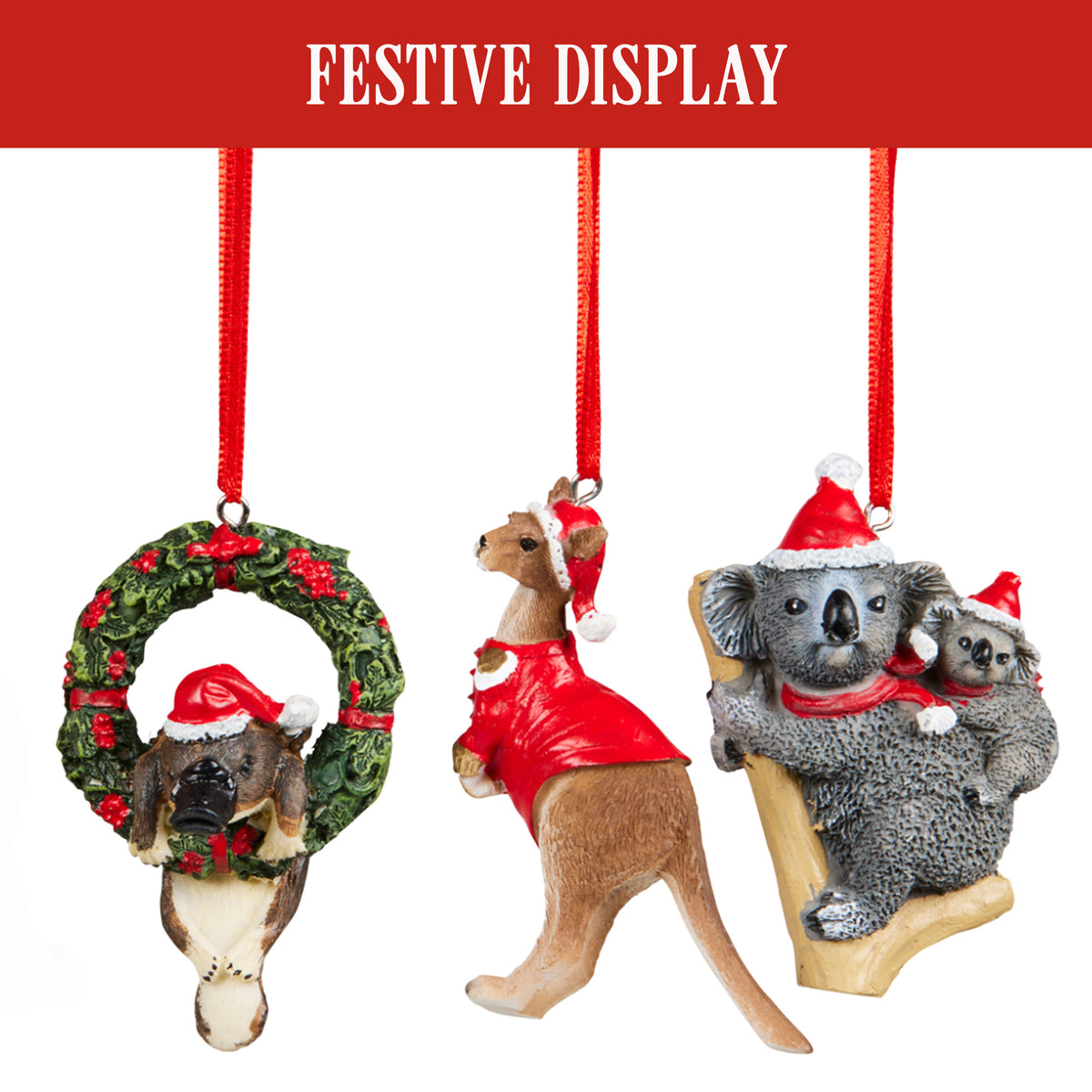 Aussie Animals Christmas Tree Decorations, Box of 6 – Christabelle