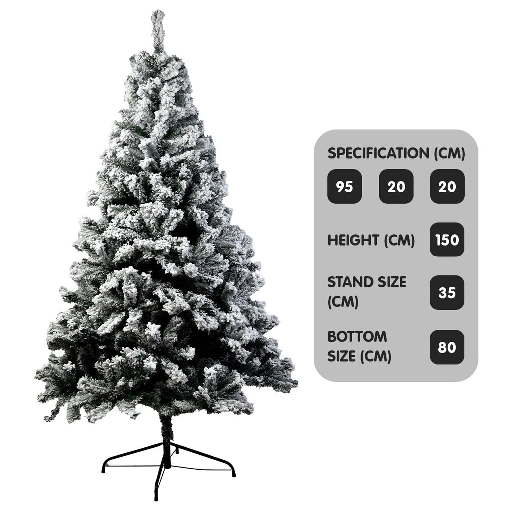 Snow-Tipped Artificial Christmas Tree, 1.5 m with 550 Tips – Christabelle