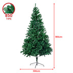 Green Artificial Christmas Tree, 1.8 m with 850 Tips – Christabelle