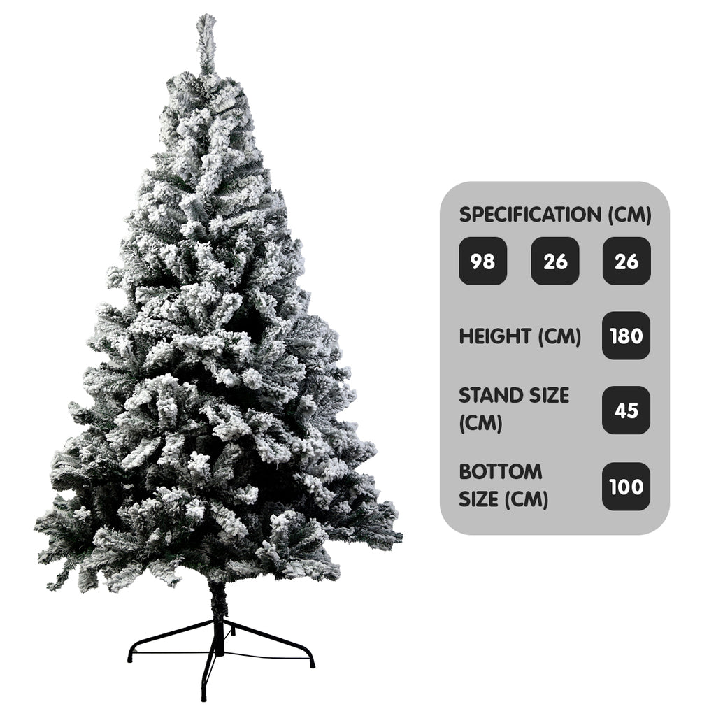 Snow-Tipped Artificial Christmas Tree, 1.8 m with 850 Tips – Christabelle