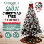 Snow-Tipped Artificial Christmas Tree, 2.1 m with 1200 Tips – Christabelle