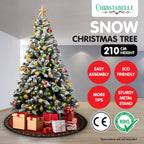 Snow-Tipped Artificial Christmas Tree, 2.1 m with 1200 Tips – Christabelle