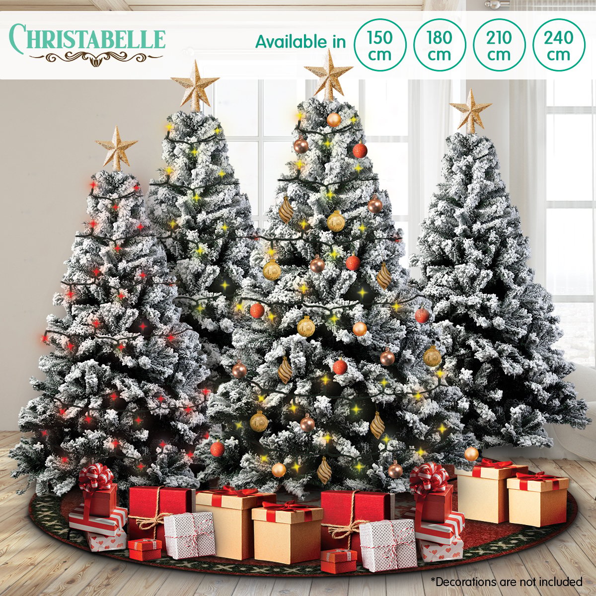 Snow-Tipped Artificial Christmas Tree, 2.1 m with 1200 Tips – Christabelle