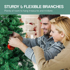 Green Artificial Christmas Tree, 2.4 m with 1500 Tips – Christabelle