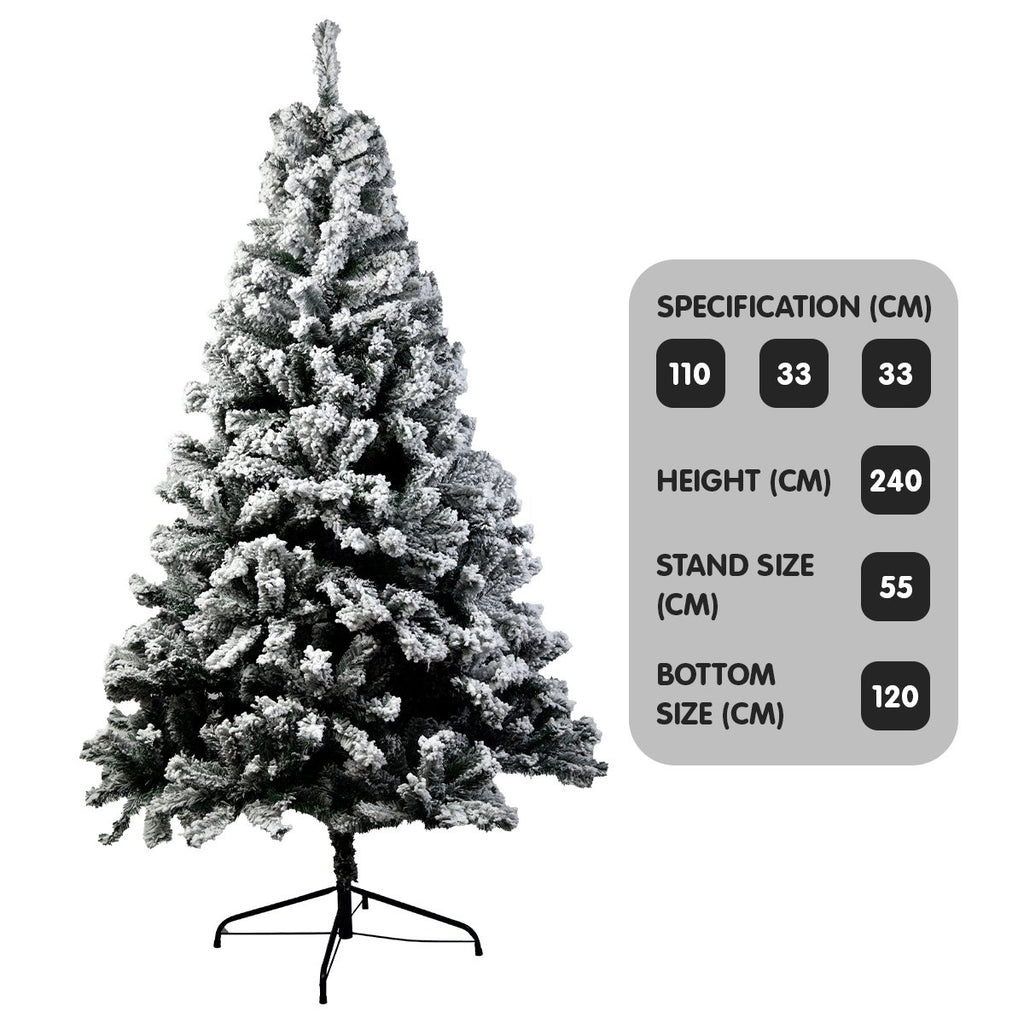 Snow-Tipped Artificial Christmas Tree, 2.4 m with 1500 Tips – Christabelle