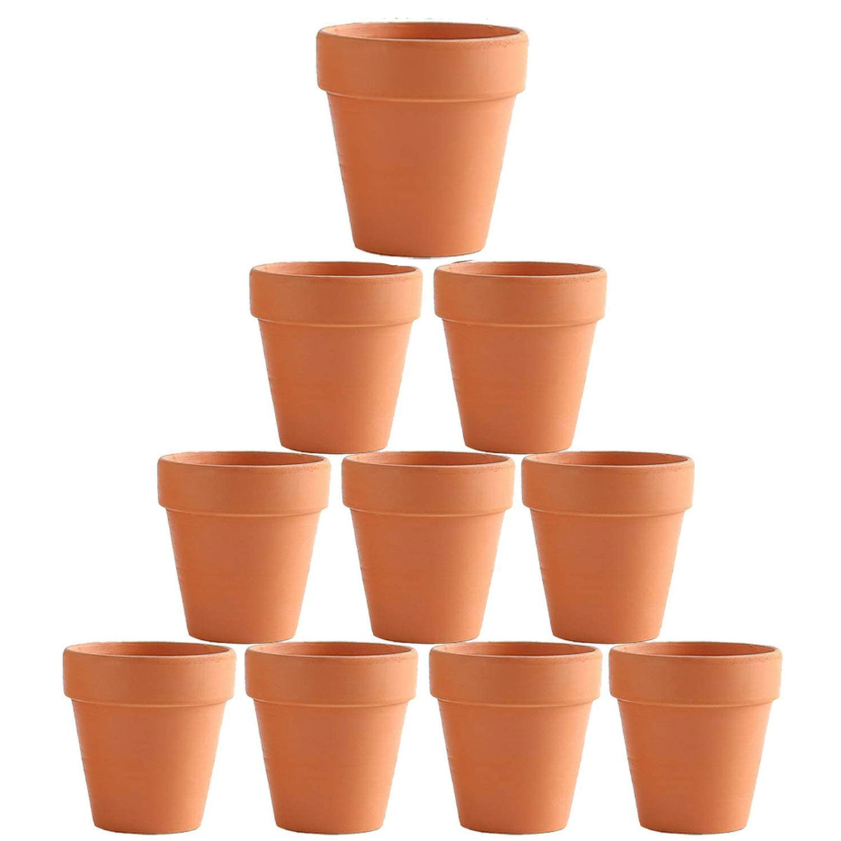 Mini Terracotta Pots with Drainage Holes, 6 cm – 10 Pack