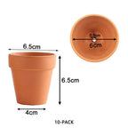 Mini Terracotta Pots with Drainage Holes, 6 cm – 10 Pack