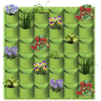 36-Pocket Vertical Wall Planter Bag – Green