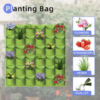 36-Pocket Vertical Wall Planter Bag – Green