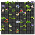 72-Pocket Vertical Wall Planter Bag – Black