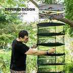 6-Tier Hanging Herb Drying Rack, 60 cm Mesh