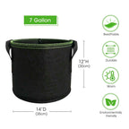 Fabric Grow Bags with Handles, 35 x 30 cm, 5 Pack